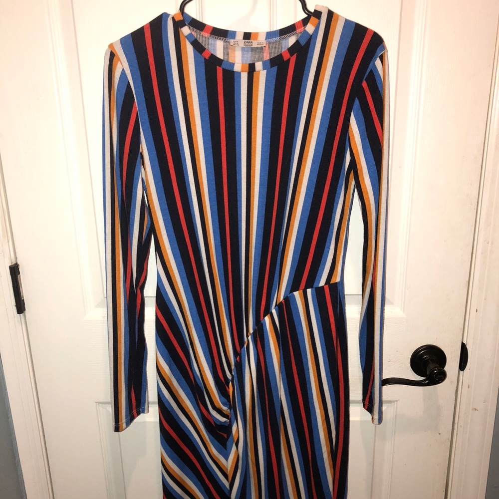 Zara midi length cotton body con dress